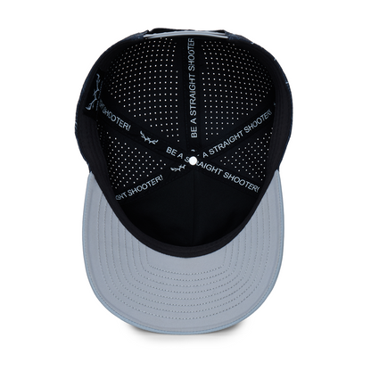 Webb Western Topo Camo (black/gray) cap, interior view showing the sweatband and crown seams