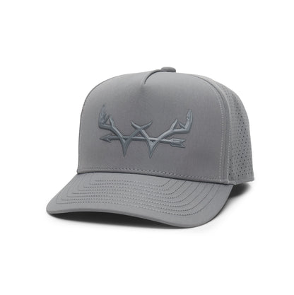 Webb Western Iron cap, angled front showing the crown design and brim