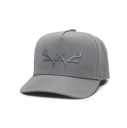 Webb Western Iron cap, angled front showing the crown design and brim