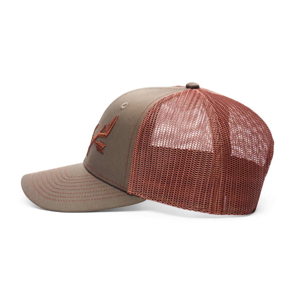 Webb Western WL Antler cap, side profile showing the mesh back and brim