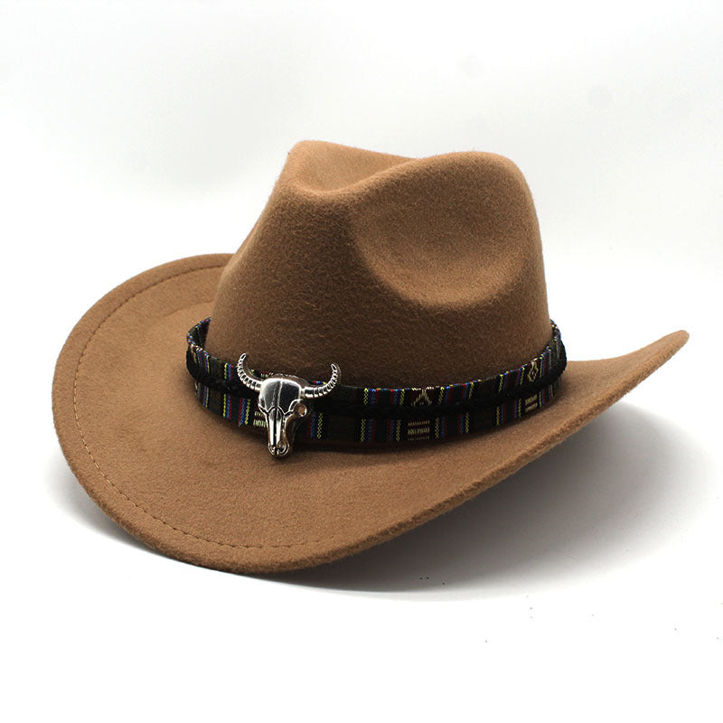 Unisex western felt wide brim cowboy hat - product photo 13