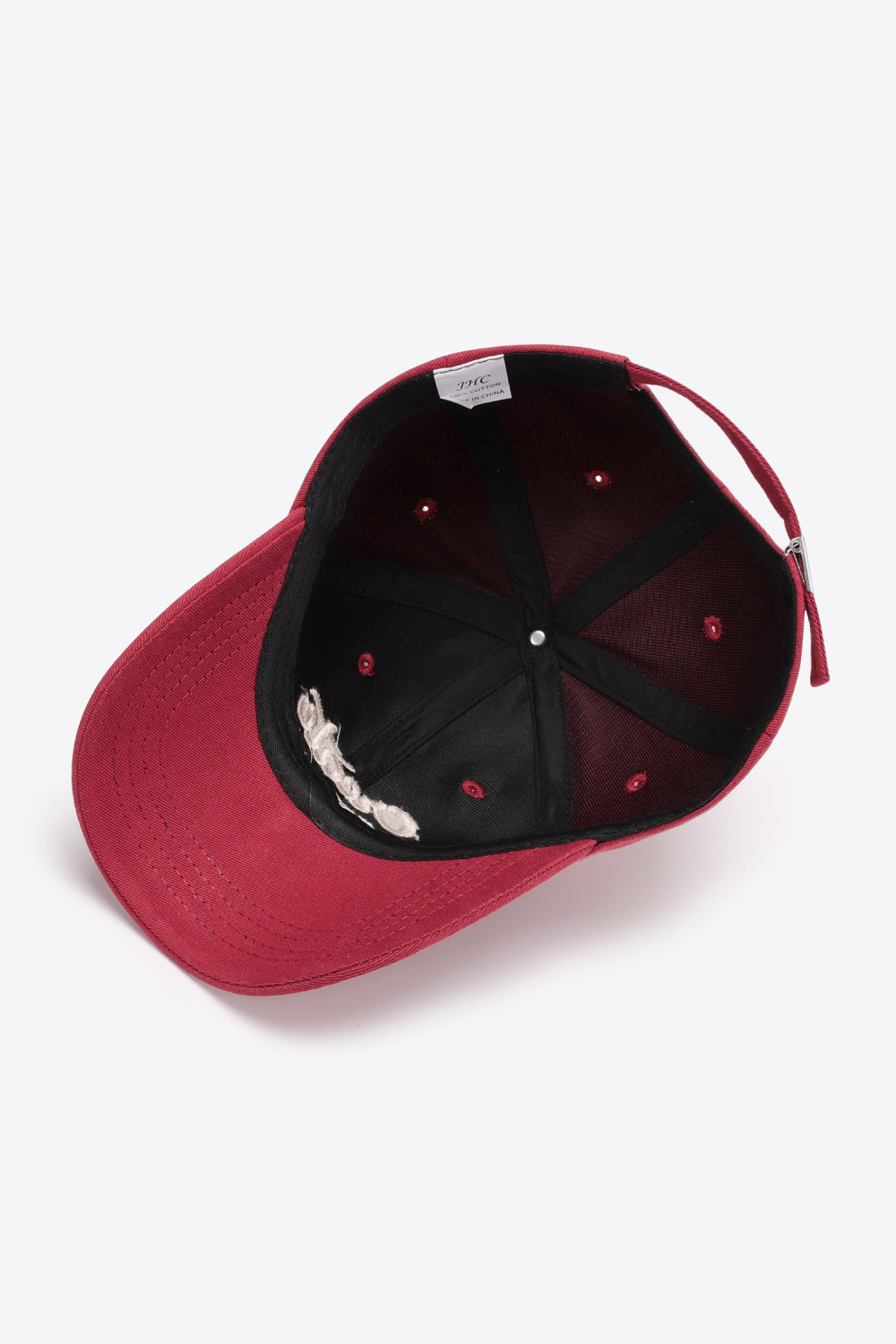 Black CREATE NEW LIFE cotton baseball cap front angle