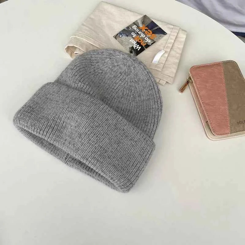 Unisex Warm Knitted Cuffed Beanie Hat