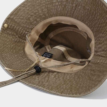 Women's Star Embroidered Washed Cotton Bucket Hat