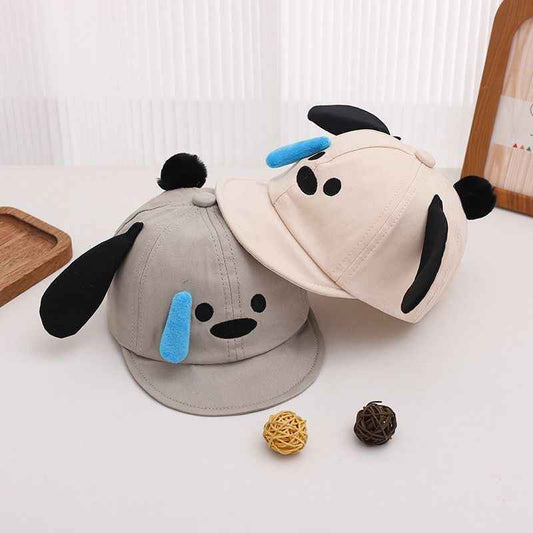 Kids Brown 3D Puppy Ear Cartoon Baseball cap side angle