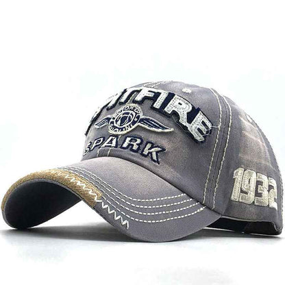 Brown vintage baseball cap side profile