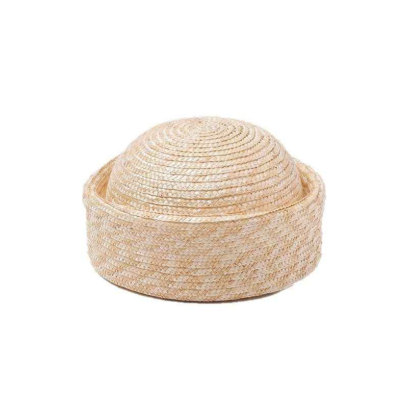 Black-trim wheat straw docker hat product view