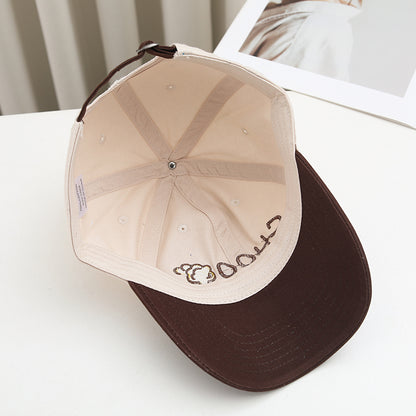 Interior view of polyester Choo Choo cap showing seams and sweatband