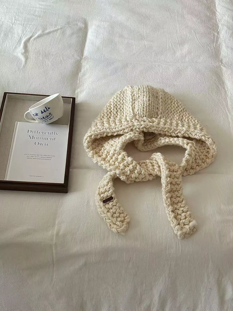 Knitted Earflap Beanie Hat