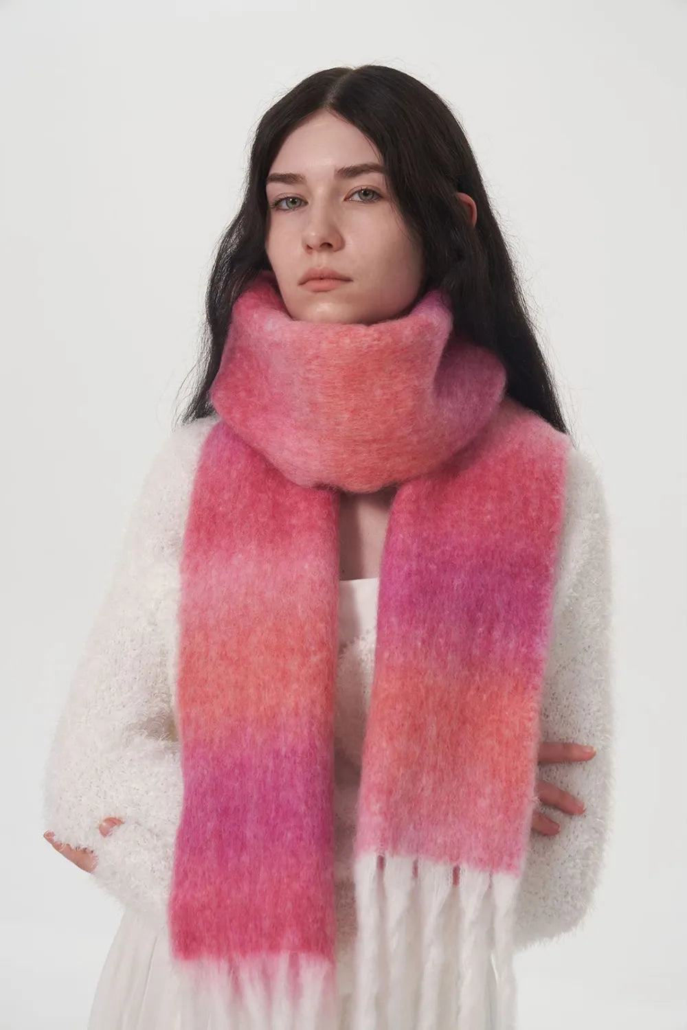 Gradient wool blend thermal scarf - product photo 1