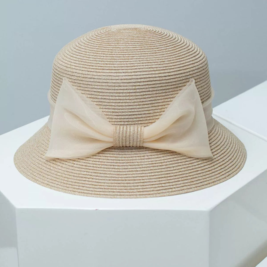 Cloche Hat with Ribbon Bow