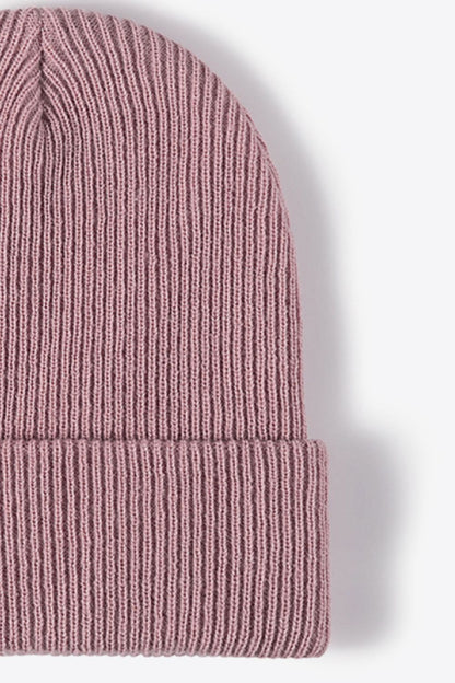 Unisex Tangerine Warm Winter Knit Beanie front view photo 25