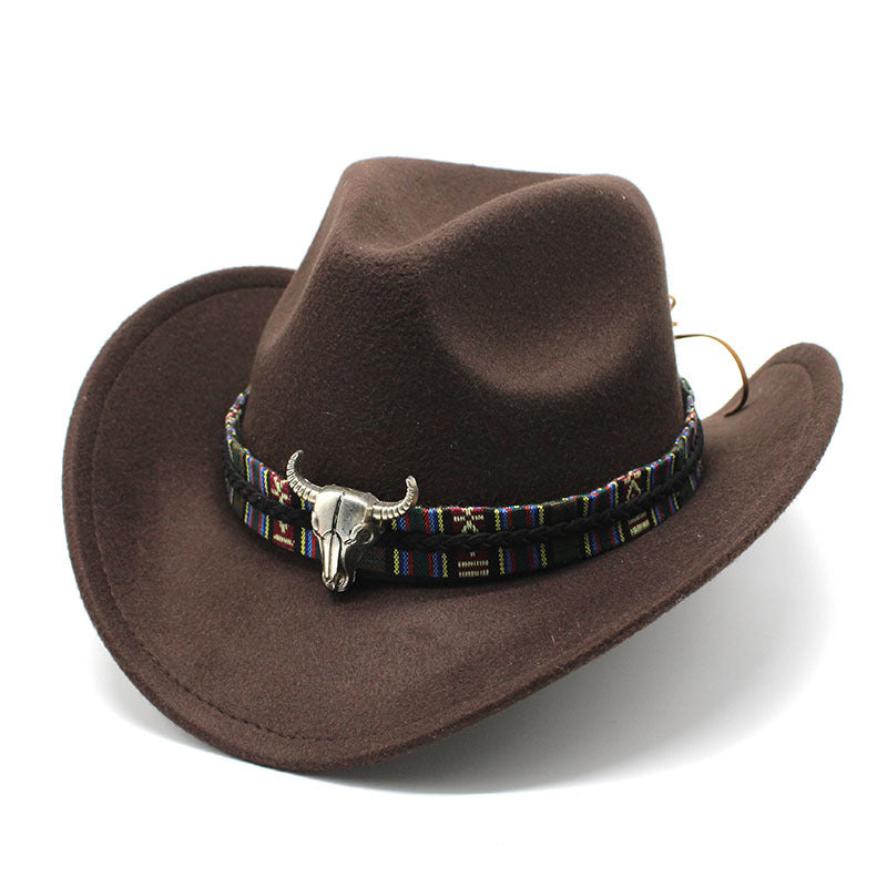 Unisex western felt wide brim cowboy hat - product photo 10