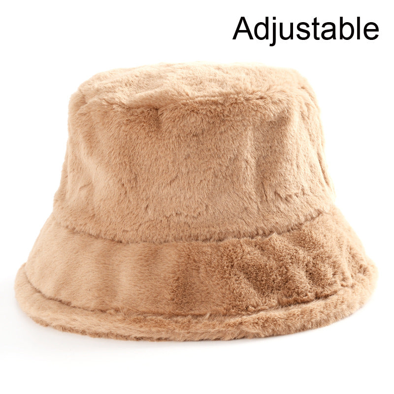 Unisex faux fur animal print bucket hat - product photo 2
