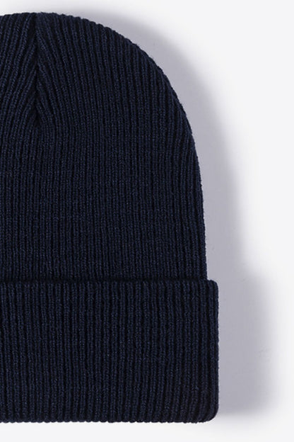 Unisex Khaki Warm Winter Knit Beanie soft material close-up photo 19