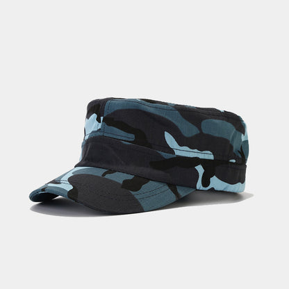 Army green camouflage military cadet cap