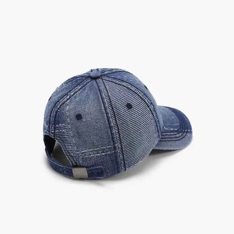 Black cotton baseball cap classic front angle