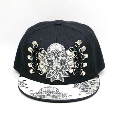 Gothic graphic cap brim and crown profile