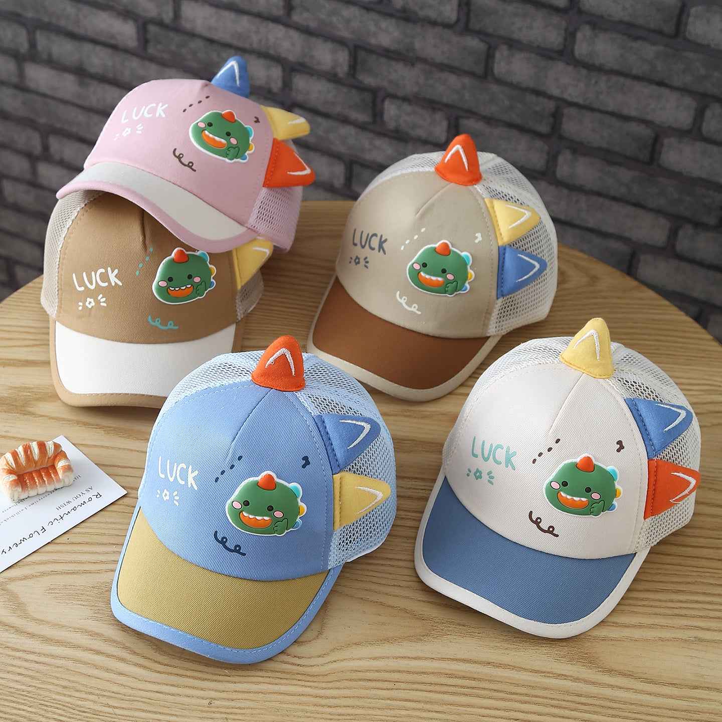 Kids 3D Dinosaur Mesh Trucker Caps