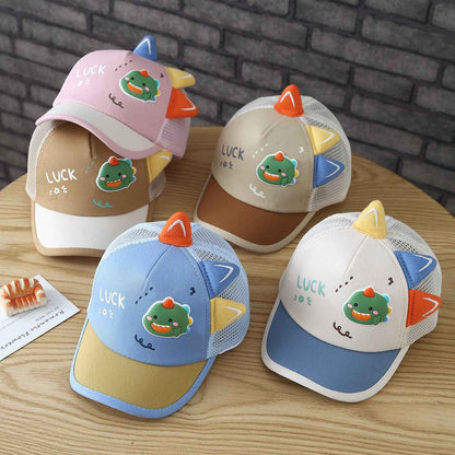 Kids 3D Dinosaur Mesh Trucker Caps