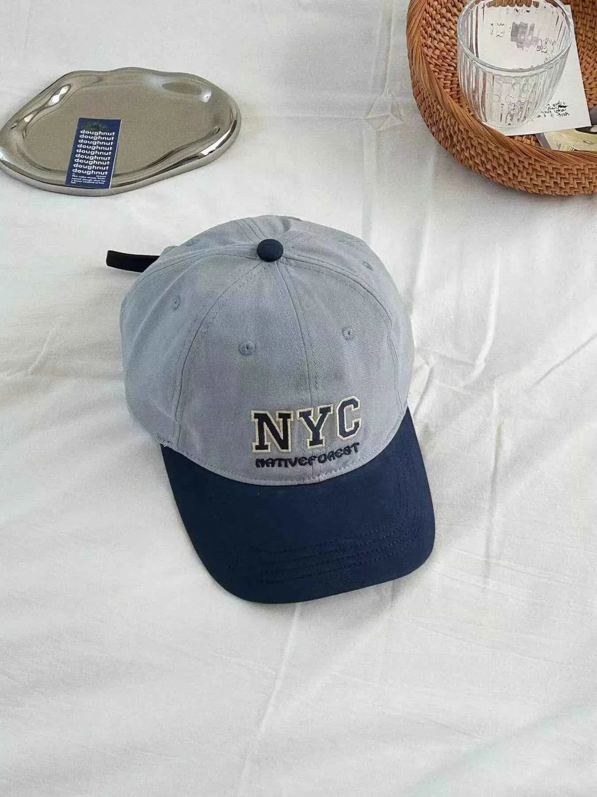 Multi-Color Letter Embroidered Cotton Baseball Cap