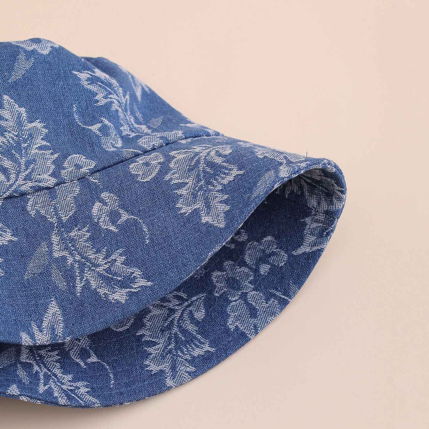 Unisex Floral Pattern Wide Brim Bucket Hat