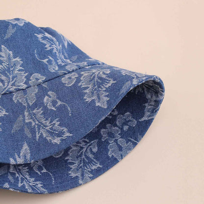 Unisex Floral Pattern Wide Brim Bucket Hat