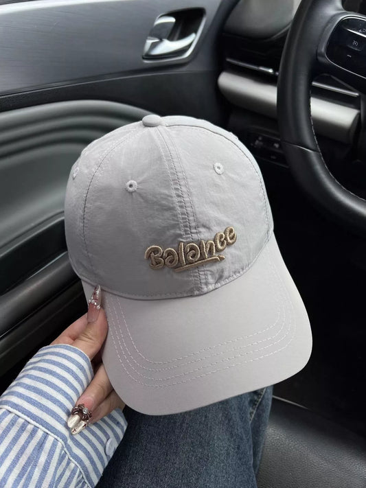 Embroidered letter baseball cap - product photo 2