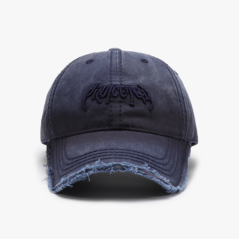 Unisex Letter Three-dimensional Embroidery Soft Top Burr Baseball Cap