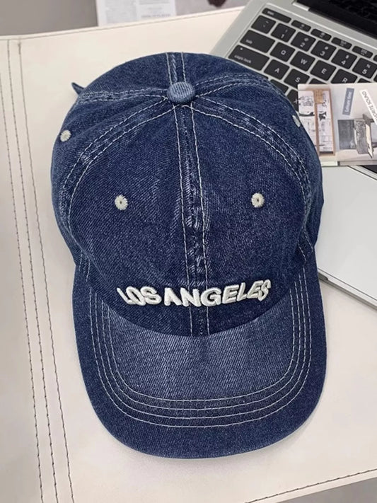 Casual embroidered denim baseball cap - product photo 1