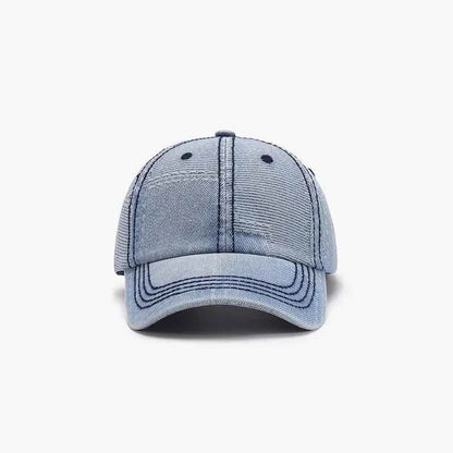 Adjustable cotton cap back closure detail