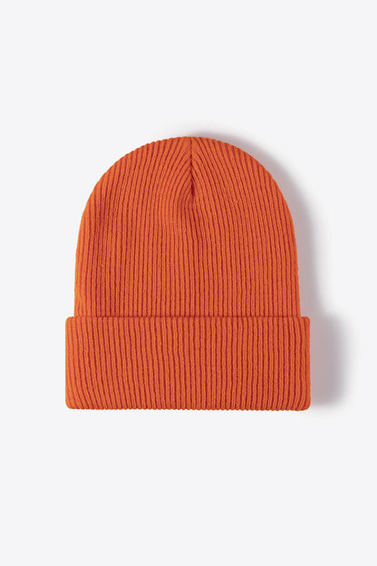 Unisex Black Warm Winter Knit Beanie side angle photo 14