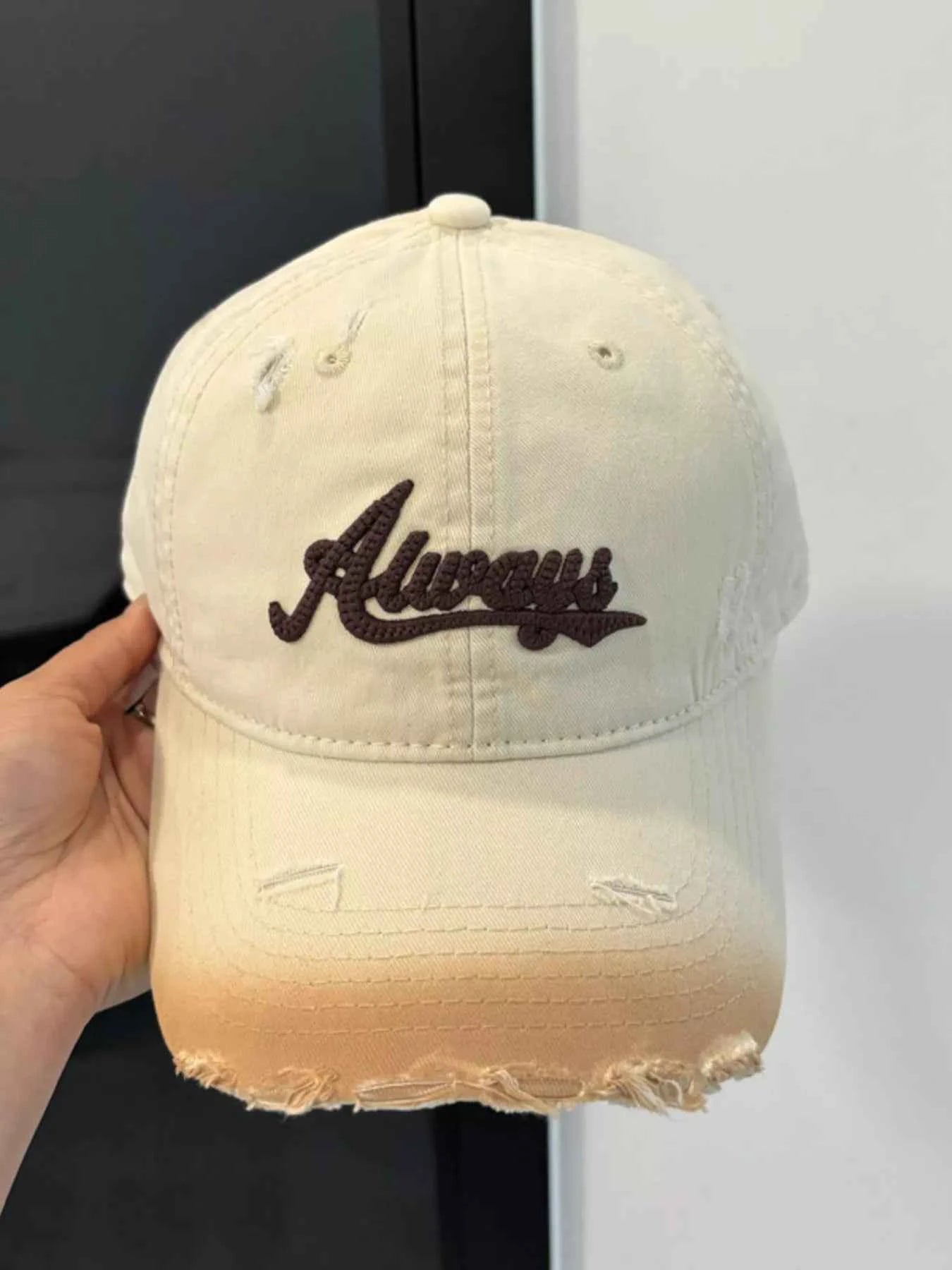 Unisex Distressed Embroidered Baseball Cap