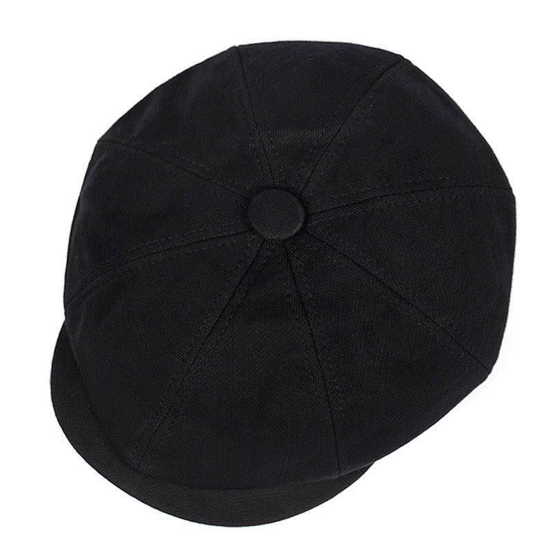 Cotton newsboy cap crown construction detail