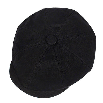 Cotton newsboy cap crown construction detail