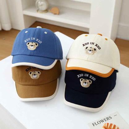 Toddler Bear Embroidered Baseball Caps