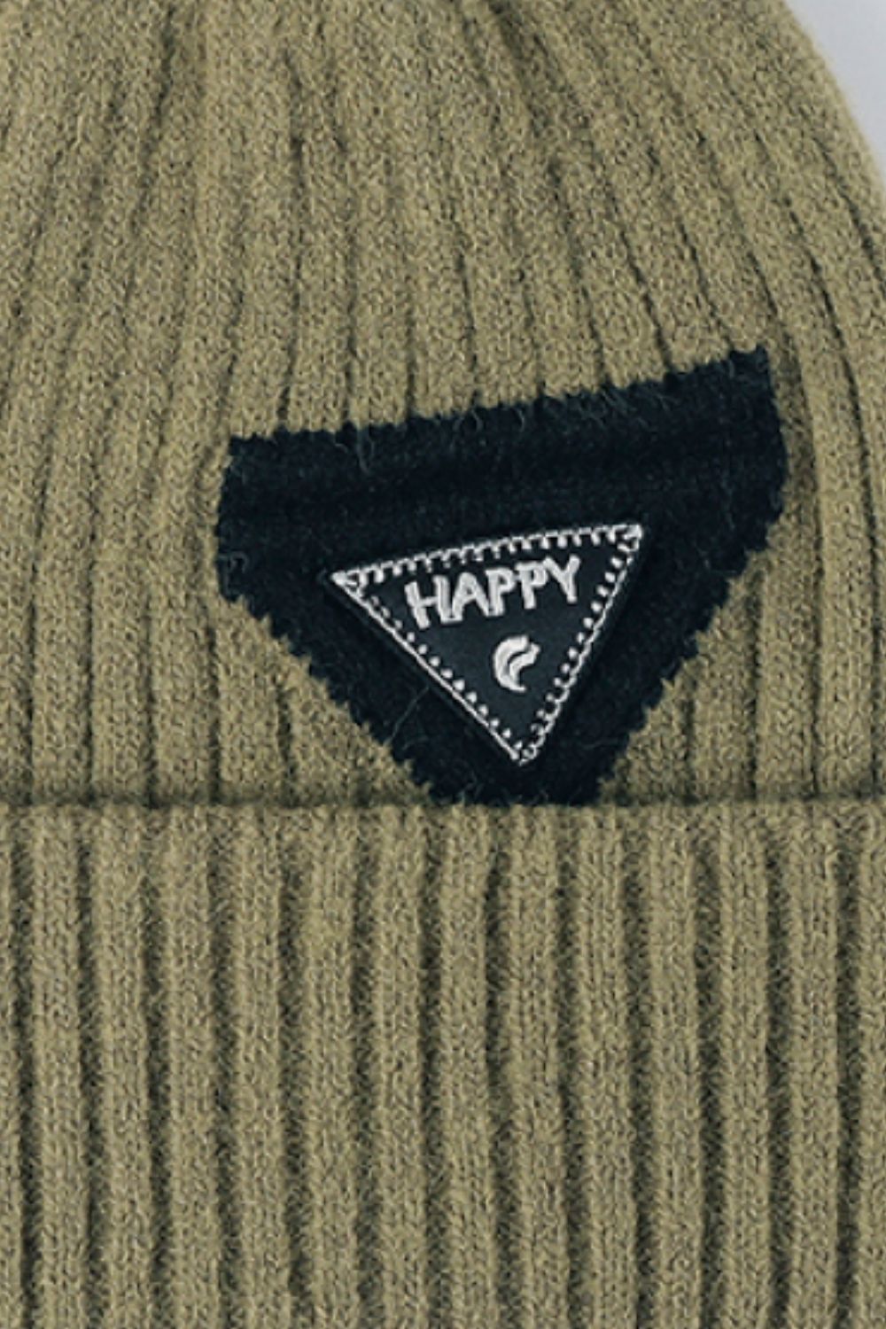 Soft knit contrast beanie brim and logo detail