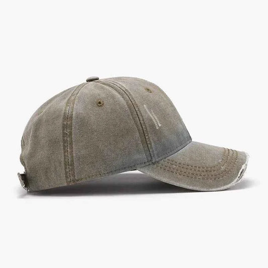 Dusty blue distressed washed adjustable baseball cap