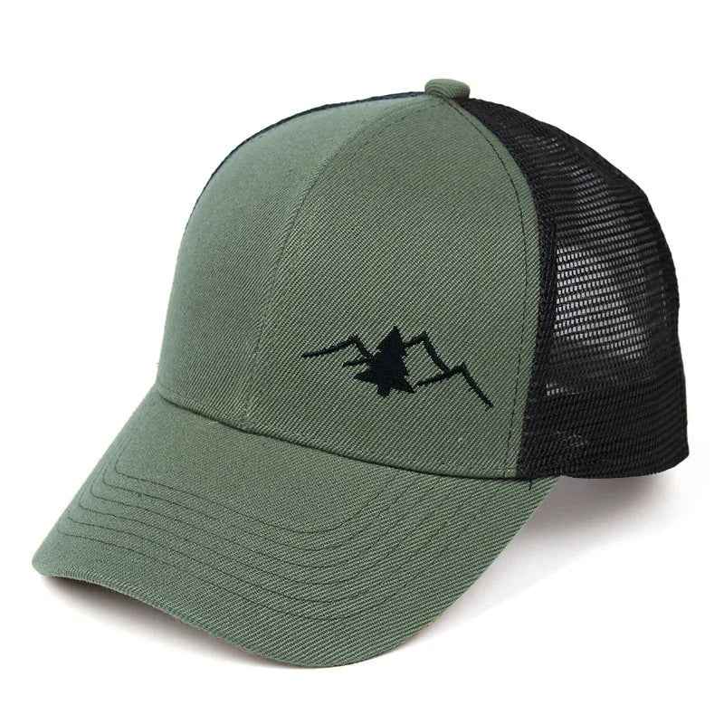 Unisex Style 04 Mountain Mesh Trucker Cap crown profile