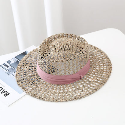 Open-weave women's sun hat color assortment