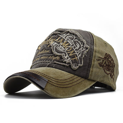 Unisex distressed cotton washed baseball cap - product photo 7
