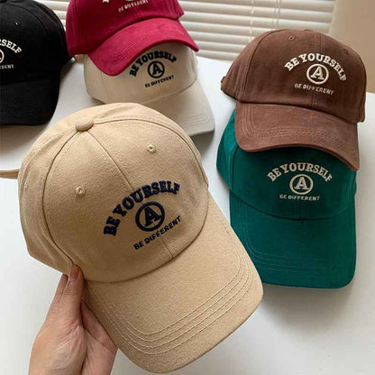 Unisex Be Yourself Embroidered Cotton Baseball Caps