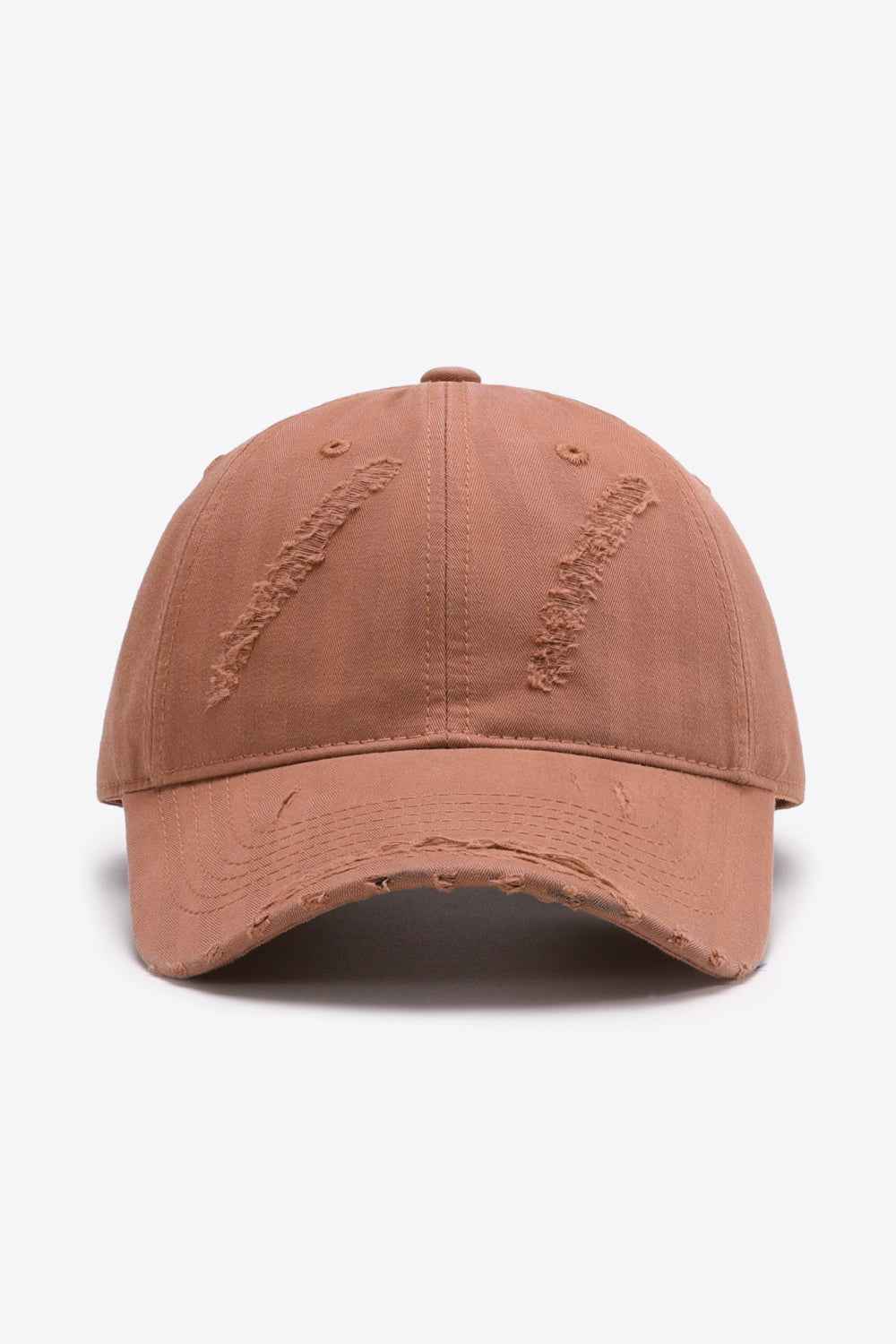 Mid gray distressed adjustable baseball cap