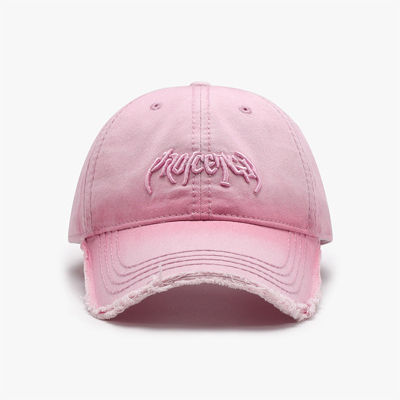 Unisex Letter Three-dimensional Embroidery Soft Top Burr Baseball Cap