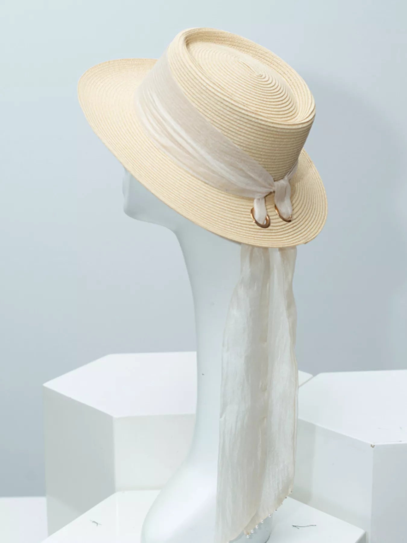 Ribbon Accent Straw Sun Hat image 5