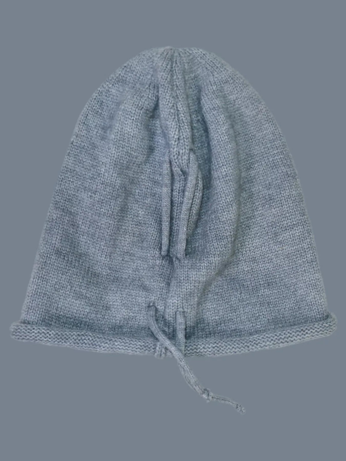 Unisex Gray Soft Knit Beanie Hat seasonal accessory view photo 12