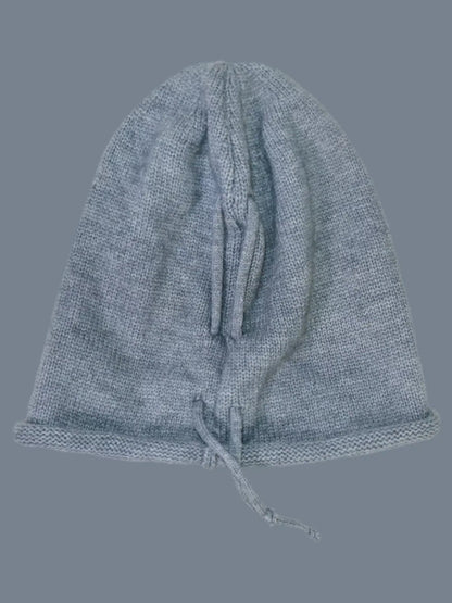 Unisex Gray Soft Knit Beanie Hat seasonal accessory view photo 12
