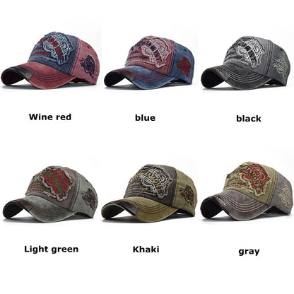 Unisex distressed cotton washed baseball cap - product photo 8