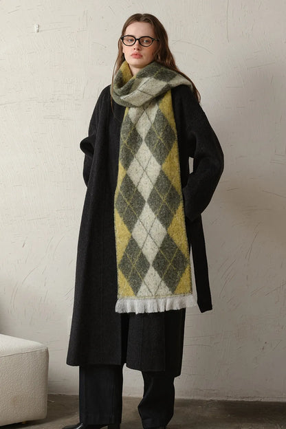 Argyle fringe scarf - product photo 1
