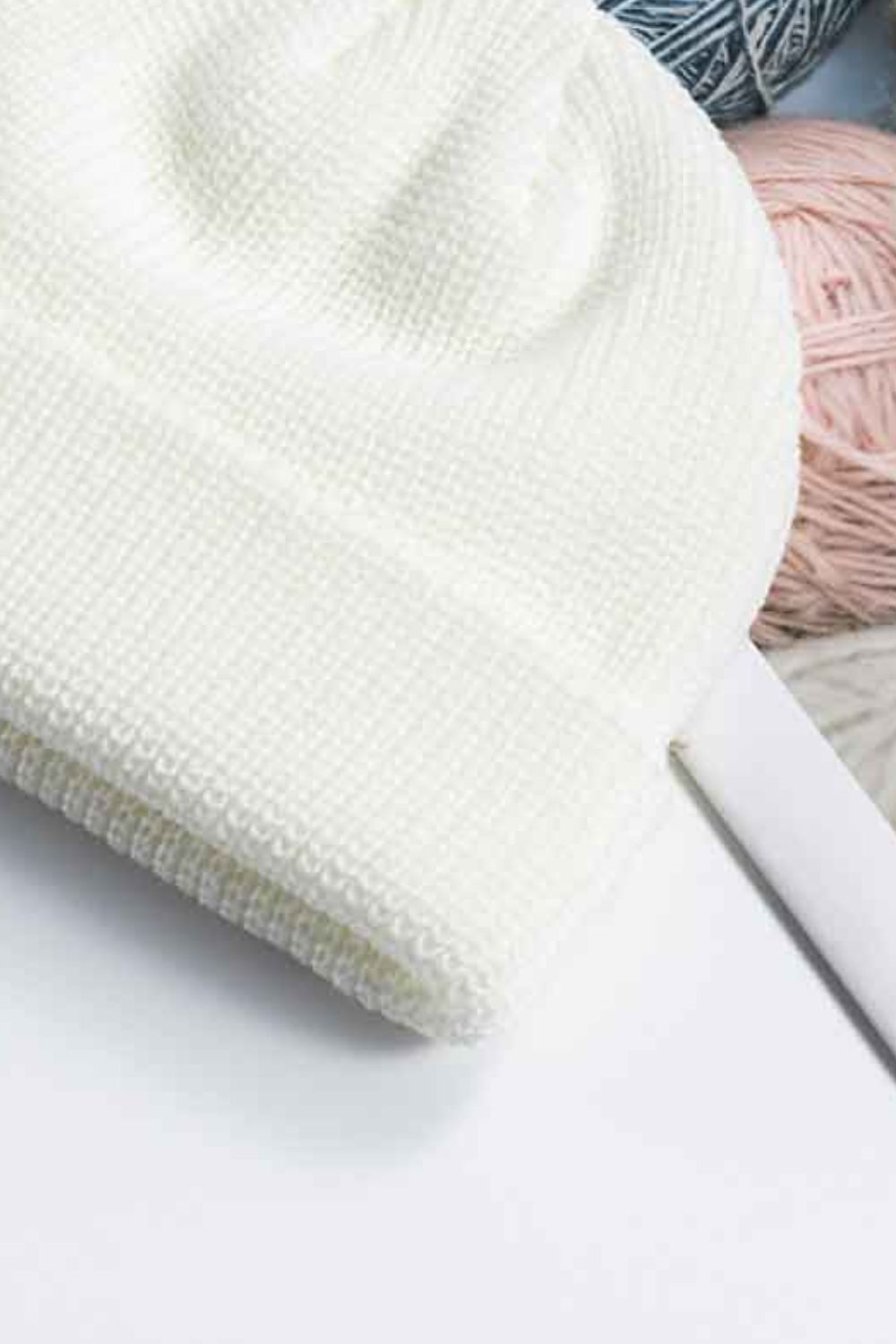 Brick rib-knit cuff beanie warm tone product view